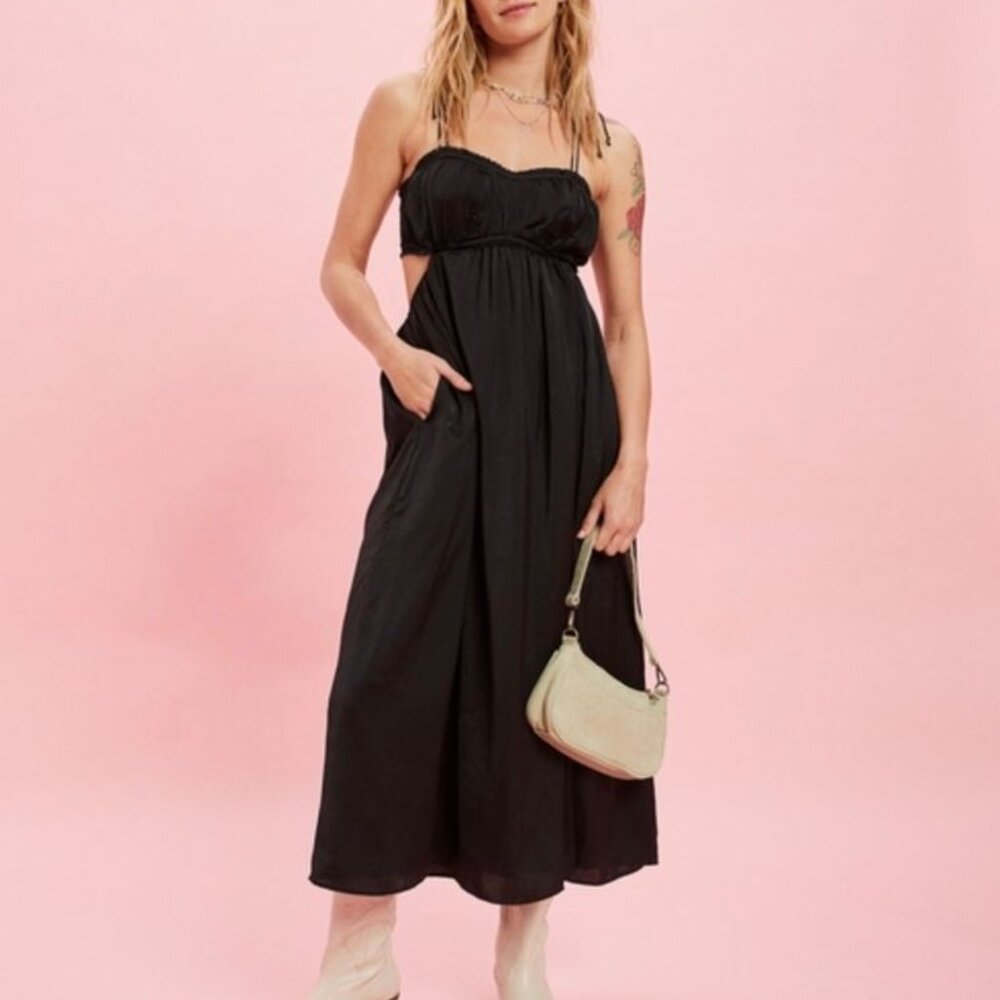 NWT AE Silky Runched Midi Dress